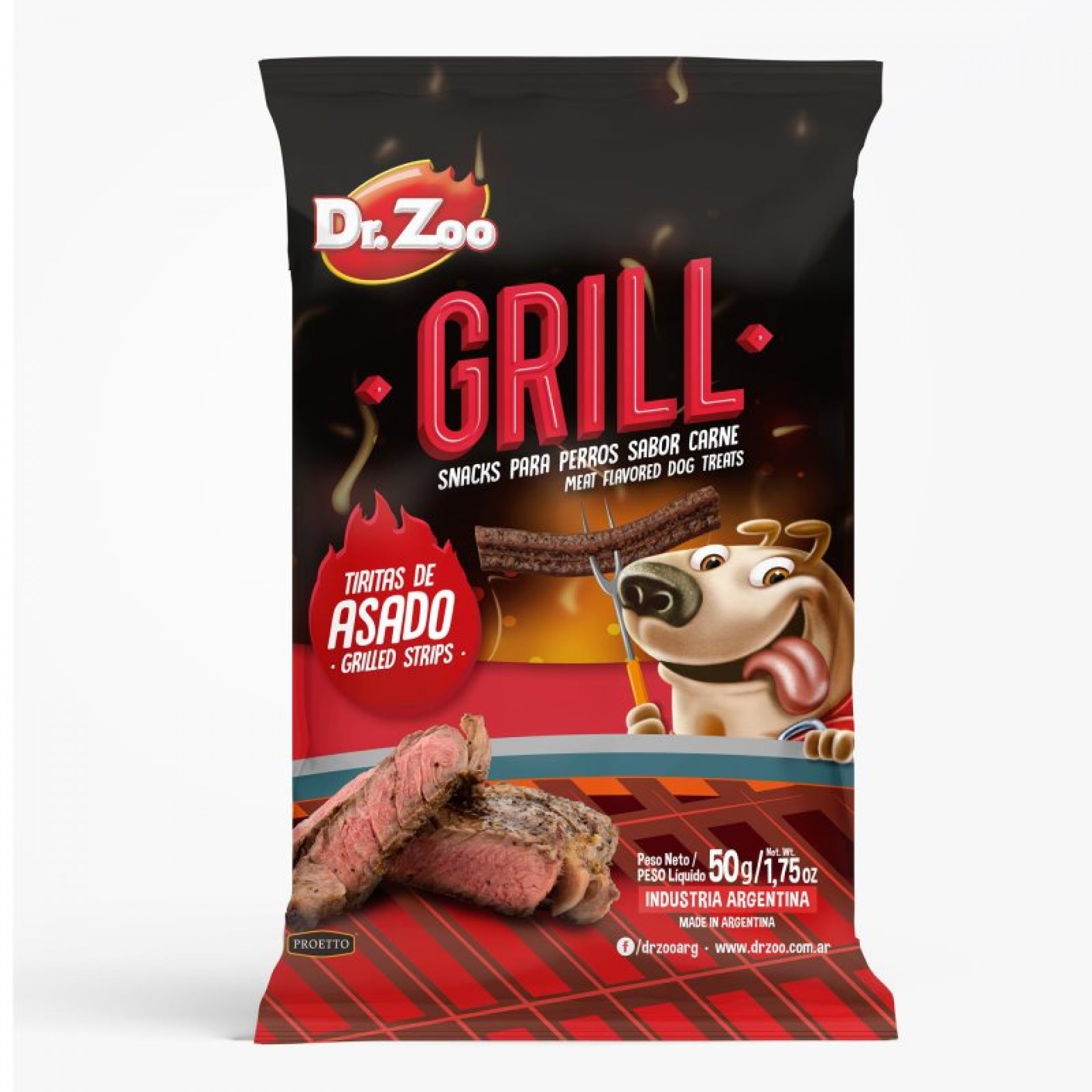 Snack Cão Tiras Assado GR DR.ZOOill 50 G DR.ZOO