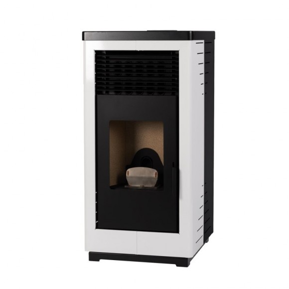 Salamandra Pellets 11Kw Quadrada Branca Salamandra Pellets 11Kw Quadrada Branca
