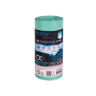 Saco Lixo Fecho Fácil Plástico Do Oceano 50L FAPIL Saco Lixo Fecho Fácil Plástico Do Oceano 50L FAPIL