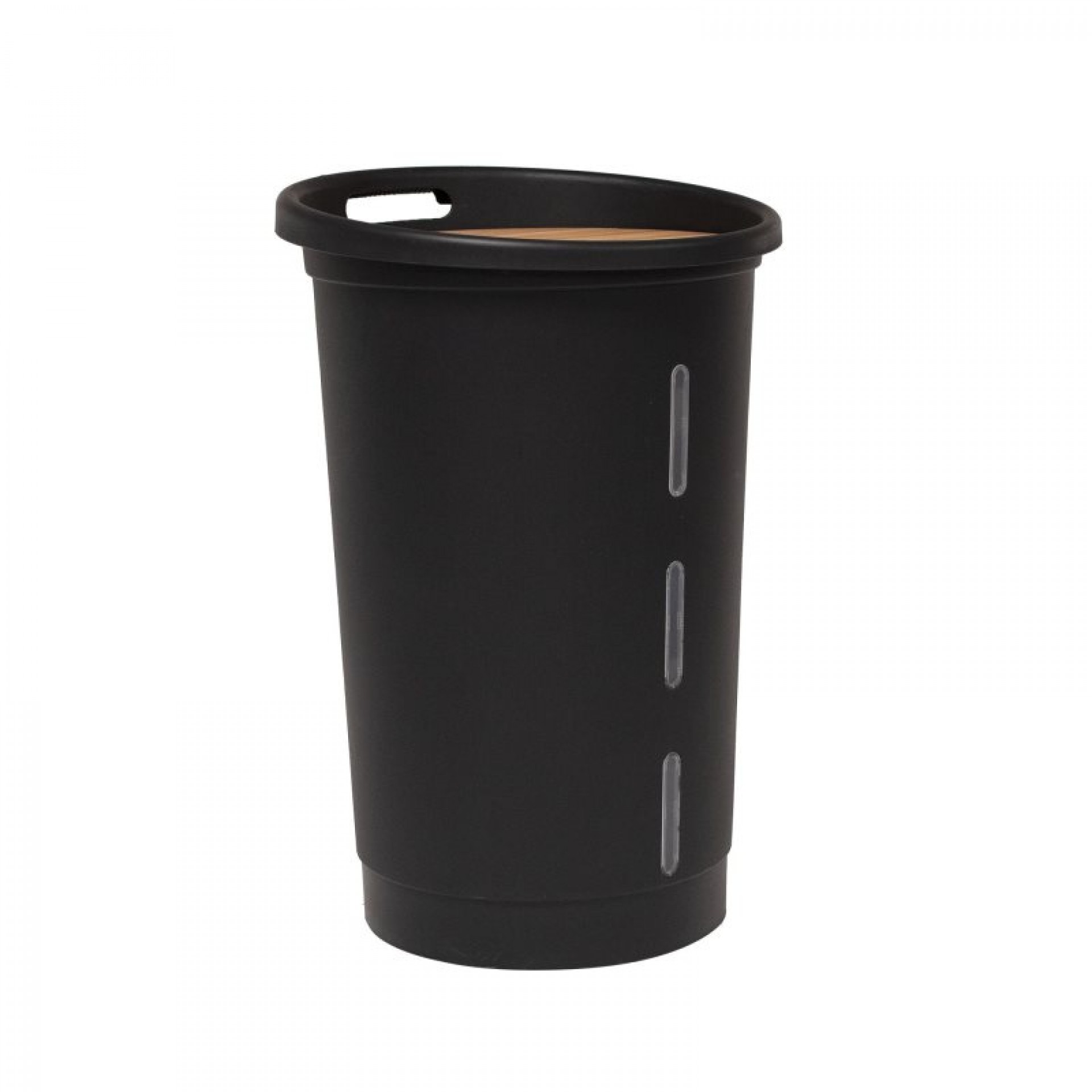 Cesto Quadrado Para Pellets Tampa Madeira 38 L EDA