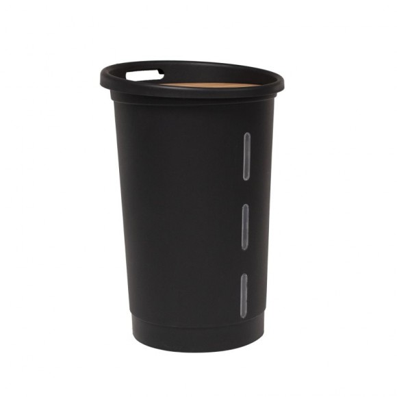 Cesto Quadrado Para Pellets Tampa Madeira 38 L EDA