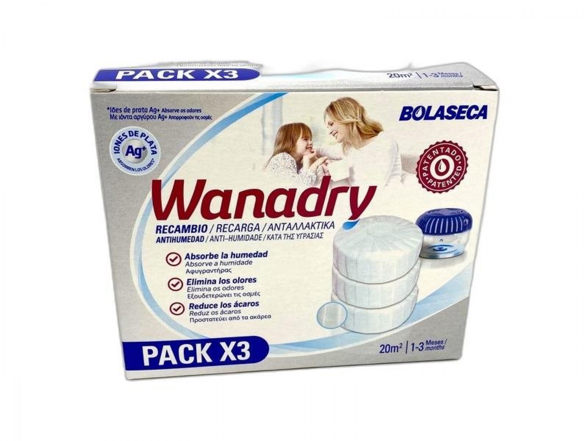 RECARGA DESUMIDIFICADOR PASTILHAS 3X450 G