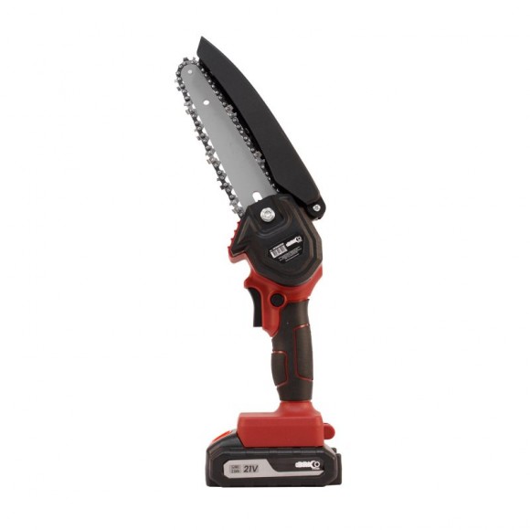 Mini Motosserra A Bateria 2Ah 21V 230W BRICOFERR Mini Motosserra A Bateria 2Ah 21V 230W BRICOFERR