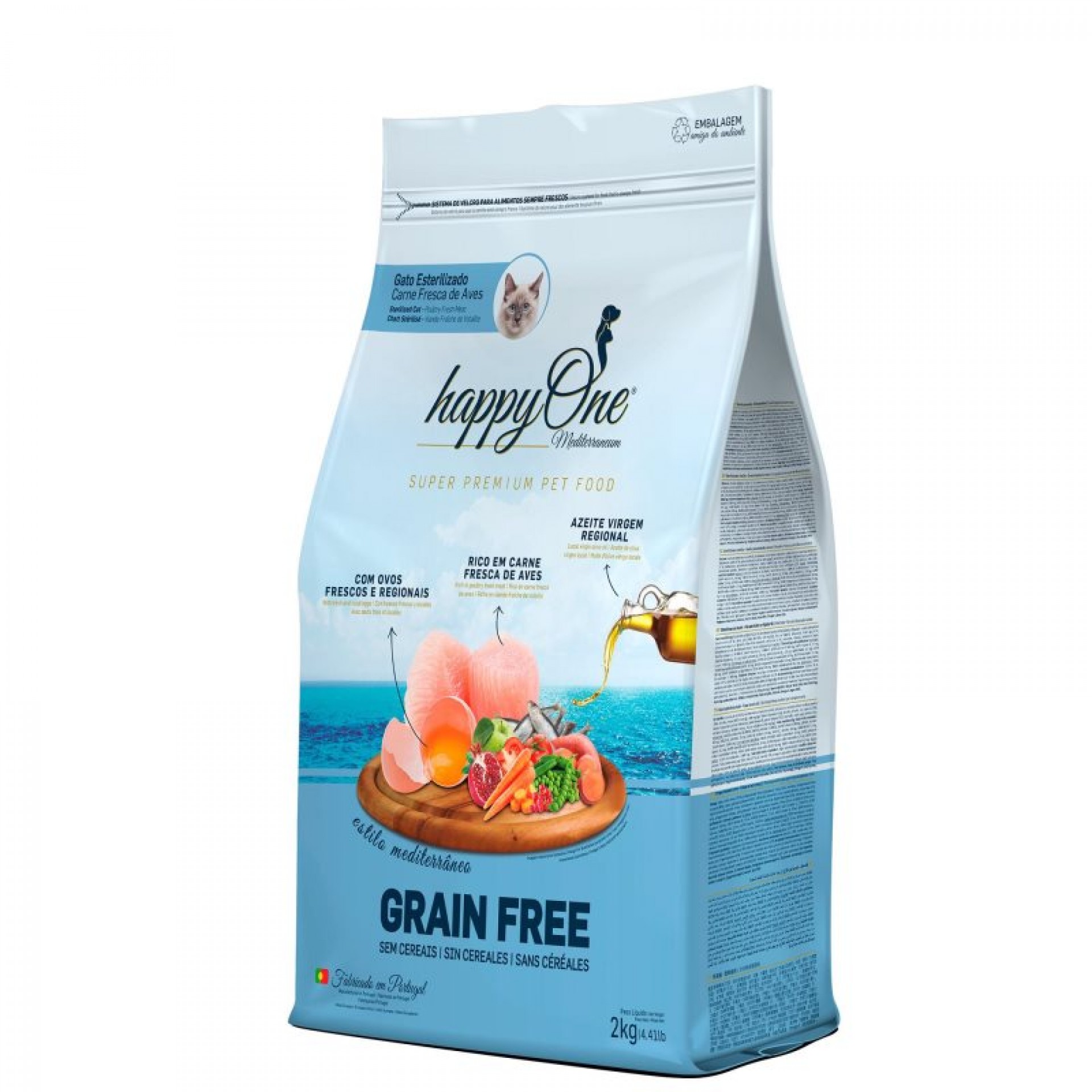 Alimento Gato Esterl 2 KG HAPPYONE MEDITERRANEUM