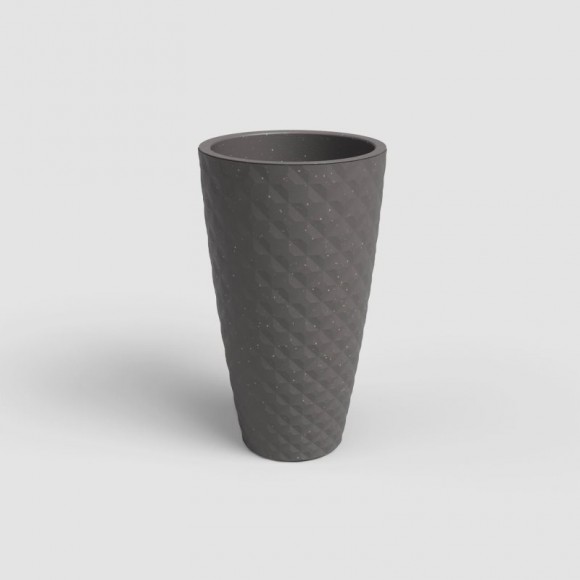 Vaso Havana Tropical 70 CM Cinza Lama ARTEVASI