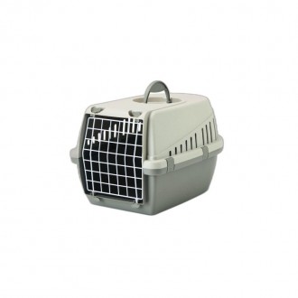 TRANSPORTADORA RECICLADA HAPPY PLANET CINZA 49X33X30CM