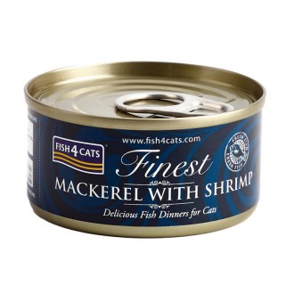 Alimento Húmid Gat Cavala E Camarão 70 G FISH4CATS Alimento Húmid Gat Cavala E Camarão 70 G FISH4CATS