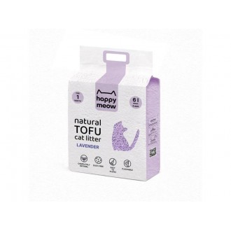 Areia De Tofu Para Gato Com Aroma Lavanda 6L HAPPY MEOW Areia De Tofu Para Gato Com Aroma Lavanda 6L HAPPY MEOW