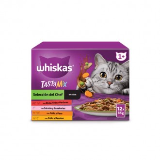 Alimento Húmido Gato Tasty Chef 12X85 G WHISKAS Alimento Húmido Gato Tasty Chef 12X85 G WHISKAS