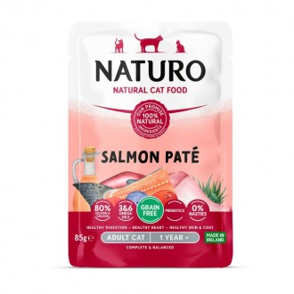 Alimento Húmido Para Gato Salmão 85 G NATURO Alimento Húmido Para Gato Salmão 85 G NATURO