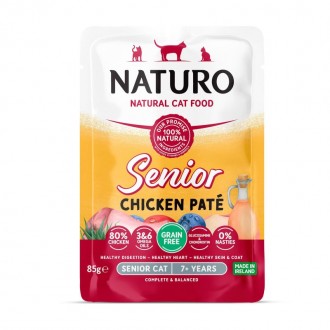 Alimento Húmido Para Gato Sénior Atum 85 G NATURO Alimento Húmido Para Gato Sénior Atum 85 G NATURO