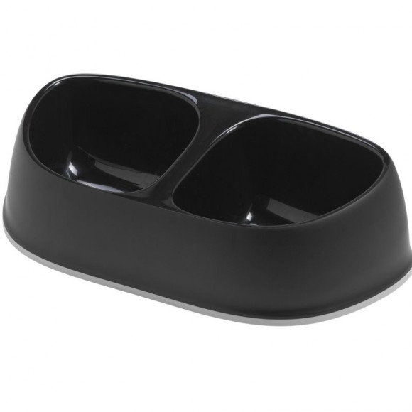 Comedouro Duplo Sensibwl Preto 2X700 ML MODERNA Comedouro Duplo Sensibwl Preto 2X700 ML MODERNA