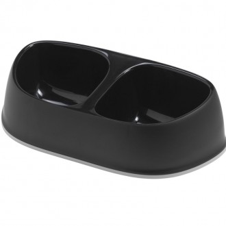Comedouro Duplo Sensibwl Preto 2X700 ML MODERNA Comedouro Duplo Sensibwl Preto 2X700 ML MODERNA