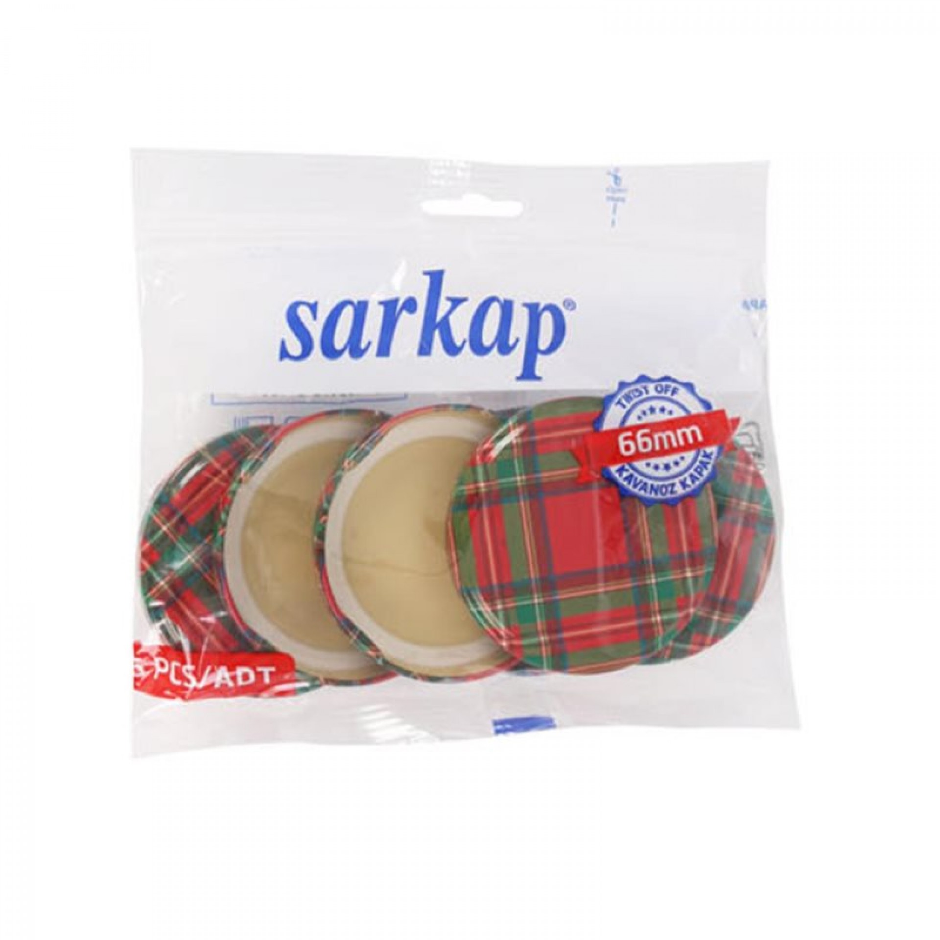 Tampa Metal Para Frasco Xadrez Scots 66MM 6UN