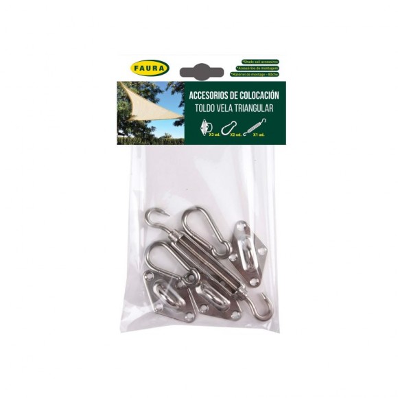 Kit Fixação Para Toldo Vela Triangular Kit Fixação Para Toldo Vela Triangular