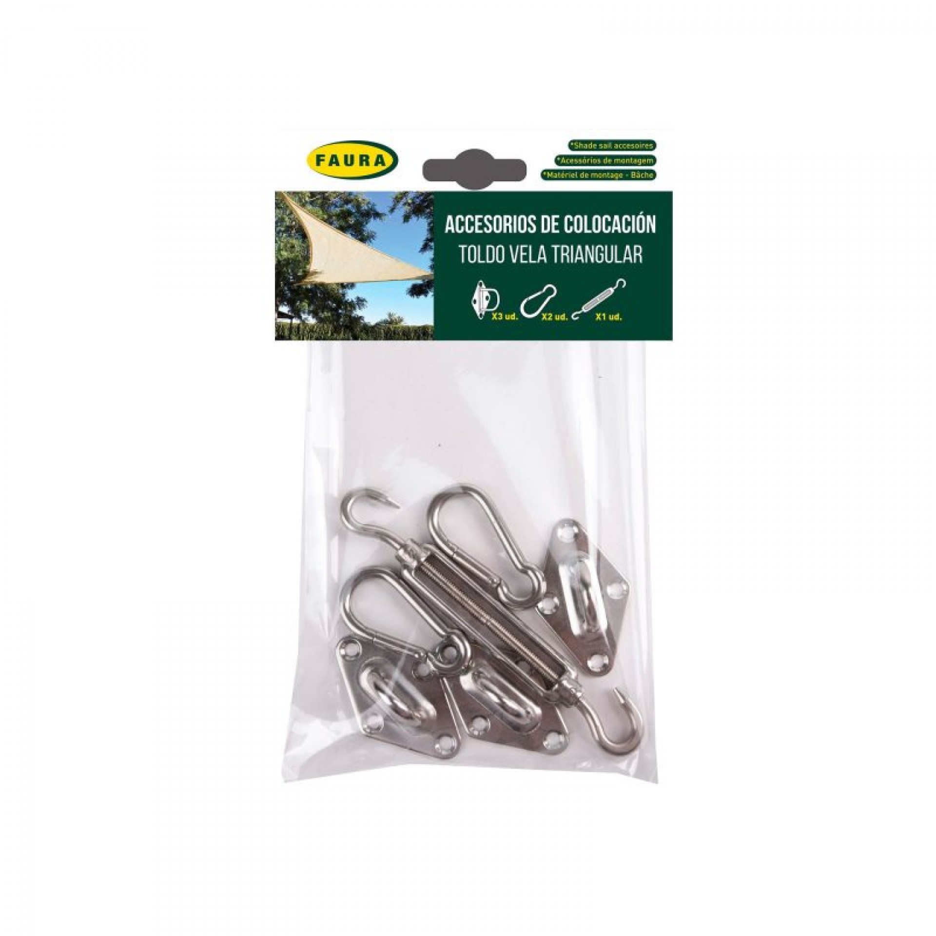 Kit Fixação Para Toldo Vela Triangular