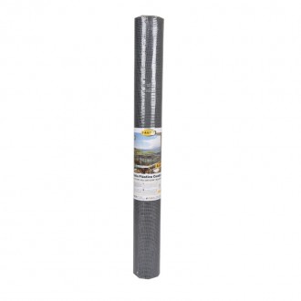 Rede Plastificada Quadrada 5 MM Cinza 1X5M