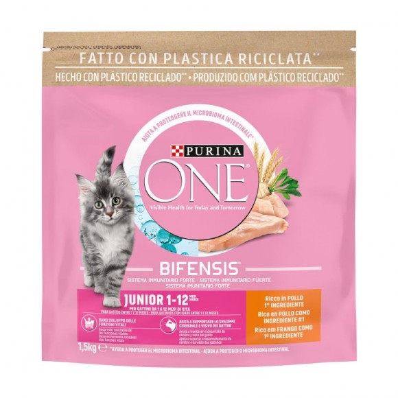 ALIMENTO SECO PARA GATO J�NIOR FRANGO 1,5 KG