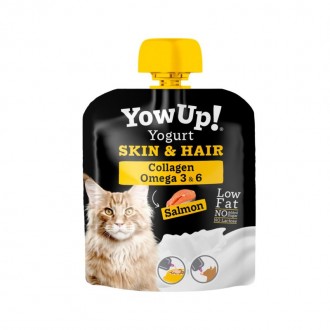 Iogurte Salmão Pele E Pêlo Para Gato 85 G YOWUP Iogurte Salmão Pele E Pêlo Para Gato 85 G YOWUP