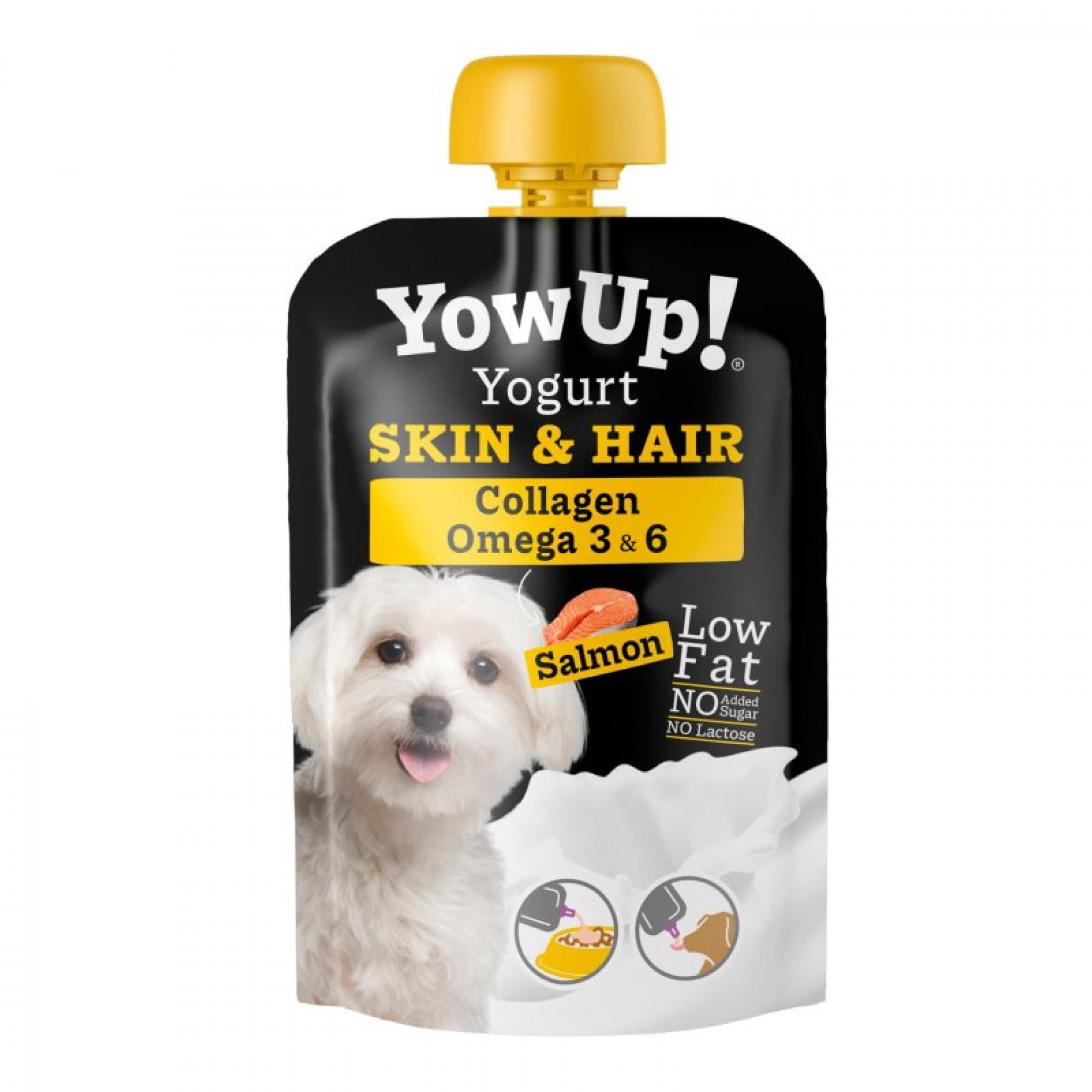 Iogurte Salmão Pele E Pêlo P/Cão 115 G YOWUP
