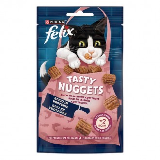 SNACK PARA GATO ADULTO NUGGETS SALM�O/TRUTA 50 G