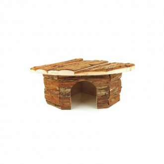CASA CANTO MADEIRA P/ROEDORES 21,8X30,5X1,43 CM