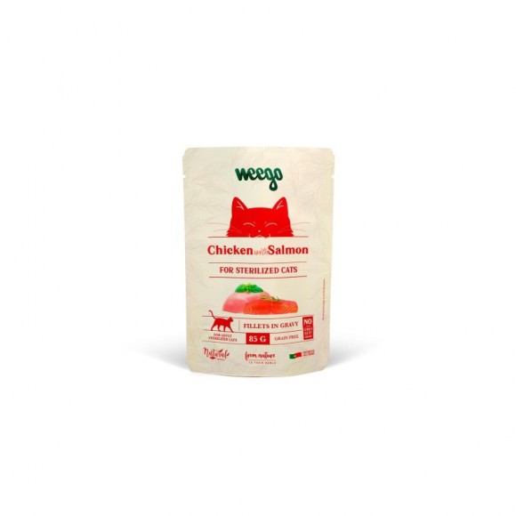 ALIMENTO HÚMIDO PARA GATO ESTERILIZADO SALMÃO 85 G ALIMENTO HÚMIDO PARA GATO ESTERILIZADO SALMÃO 85 G