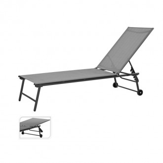 Espreguiçadeira 185X57X31 CM Cinza PROGARDEN Espreguiçadeira 185X57X31 CM Cinza PROGARDEN