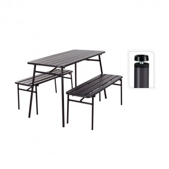 Conjunto Jardim Metal 3 UN Cinza PROGARDEN Conjunto Jardim Metal 3 UN Cinza PROGARDEN