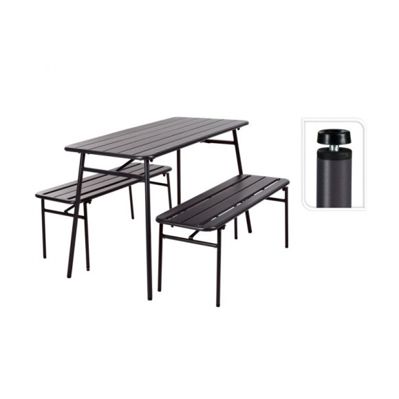 Conjunto Jardim Metal 3 UN Cinza PROGARDEN