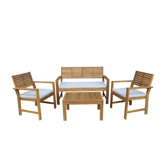 Conjunto Coffee Acácia Banco+2Cadeiras+Mesa Conjunto Coffee Acácia Banco+2Cadeiras+Mesa