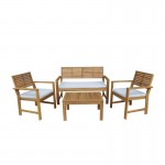 Conjunto Coffee Acácia Banco+2Cadeiras+Mesa Conjunto Coffee Acácia Banco+2Cadeiras+Mesa