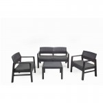 Conjunto Kilimanjar Sofá+2 Cadeiras+Mesa Antracite Conjunto Kilimanjar Sofá+2 Cadeiras+Mesa Antracite
