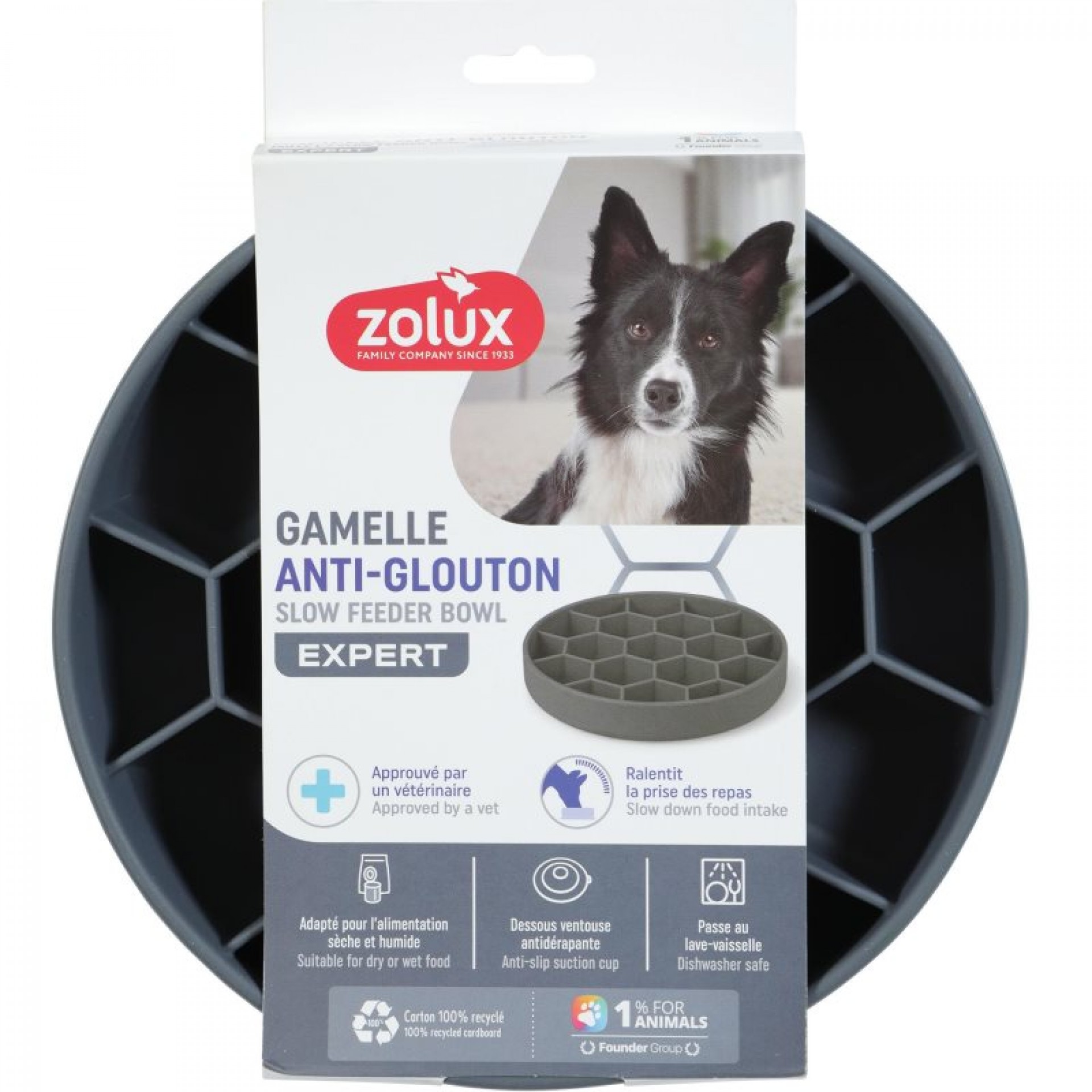 Taça Silicone Antivoracidade Cinza 16X4,3 CM ZOLUX