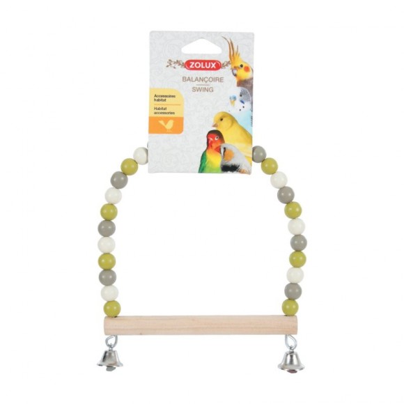 Baloiço Madeira Com Sino 2,4X1,5X22 CM ZOLUX Baloiço Madeira Com Sino 2,4X1,5X22 CM ZOLUX
