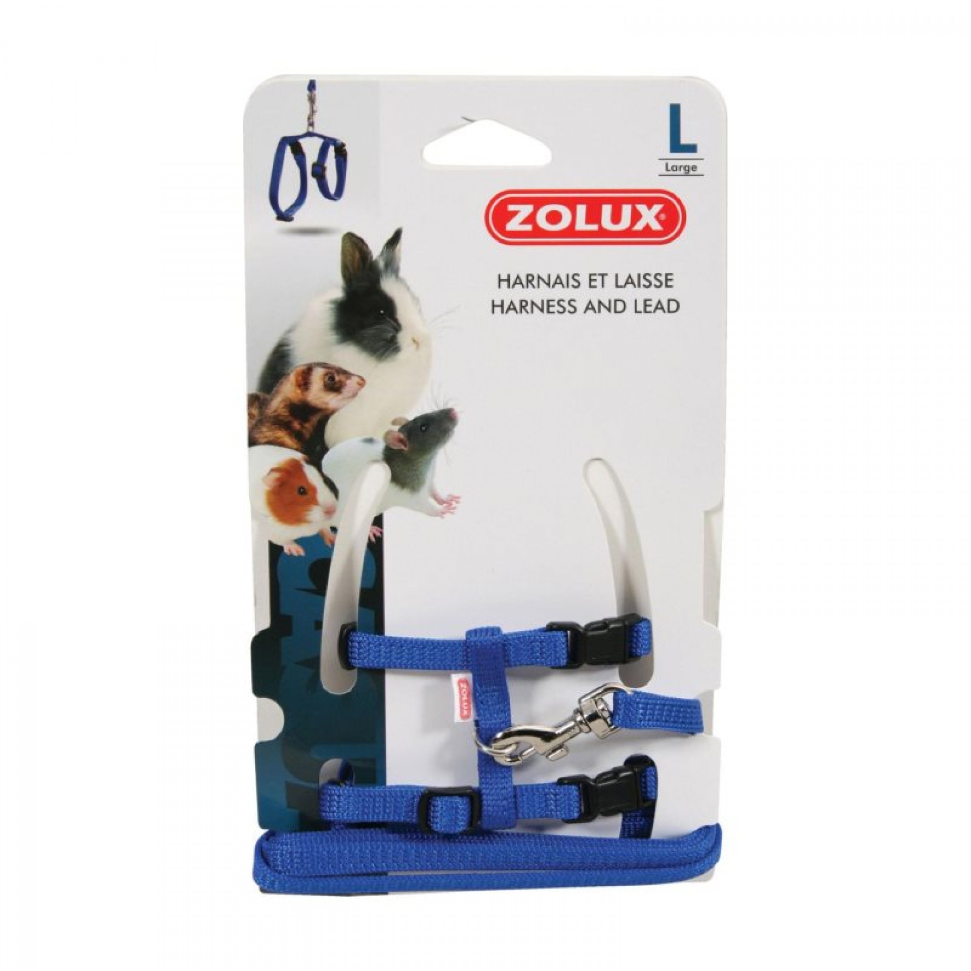 Arnês Roedores Azul L ZOLUX