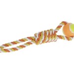 Brinquedo Para Cão Corda Com Bola Tenis 37 CM KERB Brinquedo Para Cão Corda Com Bola Tenis 37 CM KERB