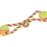 BRINQUEDO PARA CÃO CORDA DUPLO COM BOLA TENIS 34CM BRINQUEDO PARA CÃO CORDA DUPLO COM BOLA TENIS 34CM