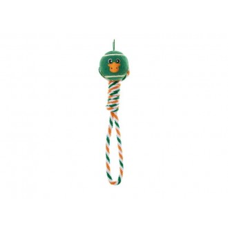 BRINQUEDO PARA C�O CORDA COM BOLA PATO 27 CM