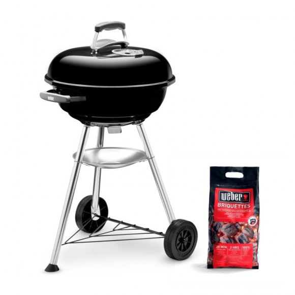 COMPACT KETTLE 47CM W/3KG BRIQUETES WEBER COMPACT KETTLE 47CM W/3KG BRIQUETES WEBER