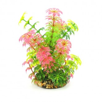 Decora��o Planta Aqu�tica Verde/Rosa CLASSIC