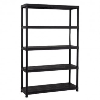 ESTANTE DE PLASTICO 5 PRATELEIRAS PRETO
