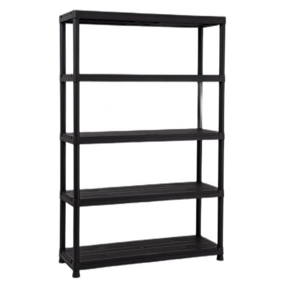 ESTANTE DE PLASTICO 5 PRATELEIRAS PRETO