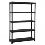 ESTANTE DE PLASTICO 5 PRATELEIRAS PRETO