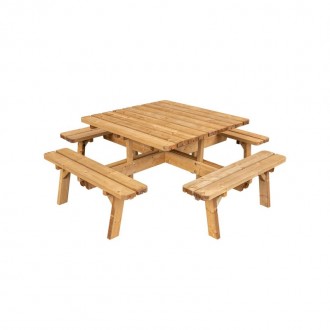Mesa Picnic Quadrada 116X42 CM EKJU