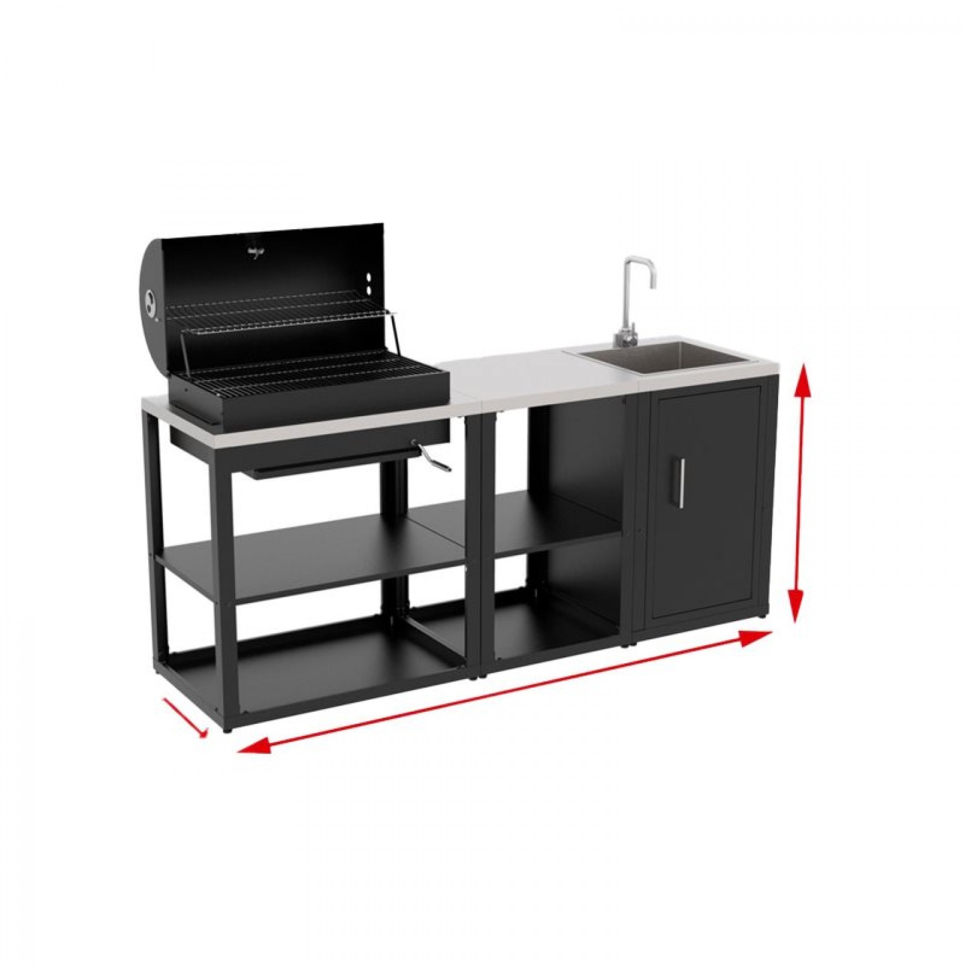CONJUNTO BARBECUE 080.840 210,8X607X125 CM