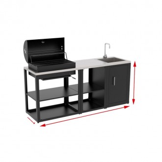 CONJUNTO BARBECUE 080.840 210,8X607X125 CM