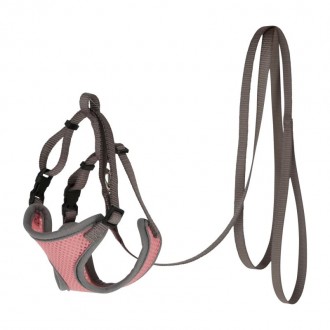 Peitoral Com Trela Gato Coral KERBL Peitoral Com Trela Gato Coral KERBL