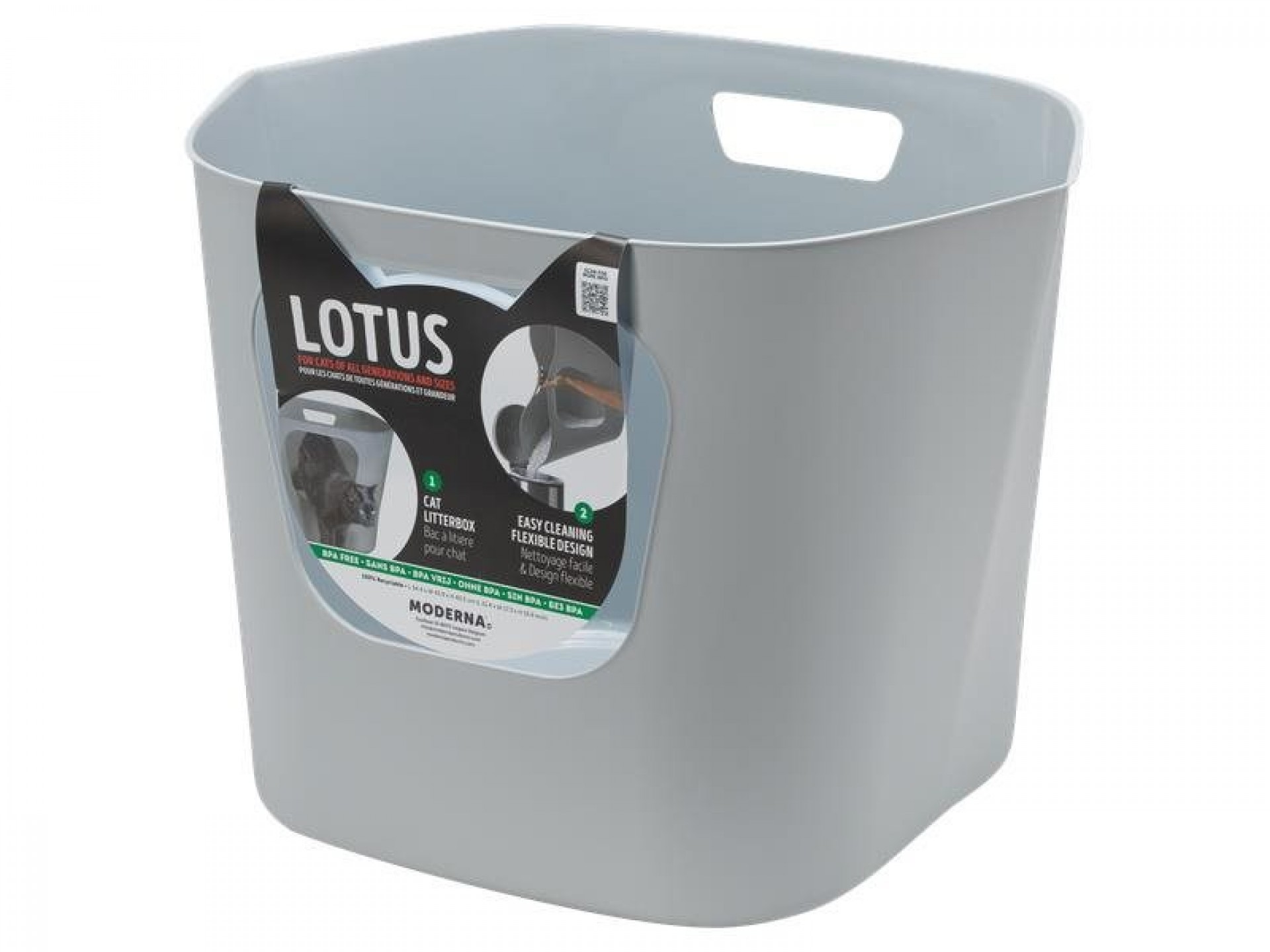 Wc Gato Caixa Areia Lotus Cinza MODERNA