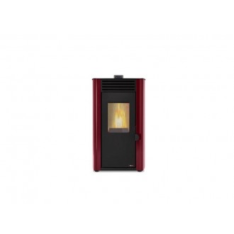 Salamandra Pellets First 8Kw Bordeaux A+ Ecodesign Redpod